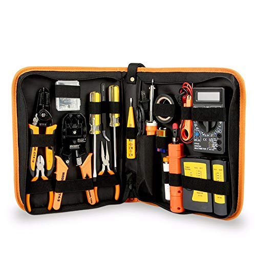 Preisvergleich Produktbild YAMEIJIA 17 in 1 Handwerkzeugset Elektronische Wartung Reparatur Werkzeugset Elektrischer Lötkolben Kit Zange Pinzette Digitalmultimeter Set