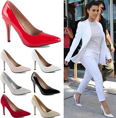 WOMENS LADIES LOW MID HIGH HEEL POINTED COURT SMART PARTY OFFICE WORK STILETTO SHOES PUMPS SIZE