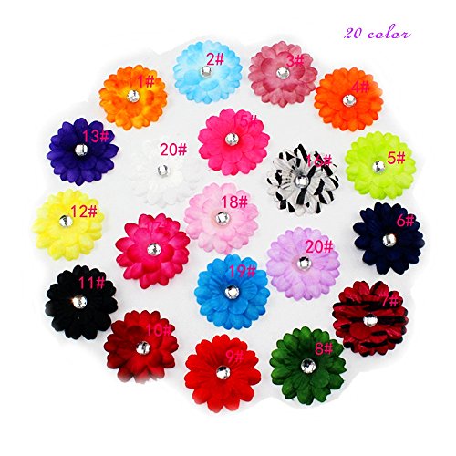 20 Stück 5,1 cm Boutique Baby Haarspange Daisy Blume Alligator Clip Baby Haar Clips für Mädchen Kinder - 2