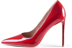 GENSHUO Scarpe Decolte Donna con Tacco a Spillo da 10 cm,Sexy Alto Tacco a Punta per Feste,Balli di Fine Anno,Matrimonio con Tacco a Spillo