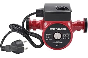Lfhelper Umwälzpumpe 5-60/180 Umwelzpumpepumpe Heizung Heizungspumpe Zirkulationspumpe Effizienzpumpe Pumpe Warmwasser Heizung Nassläufer 3 Schaltstufen 220V Haushaltsumwälzpumpe Schutzklasse IP44