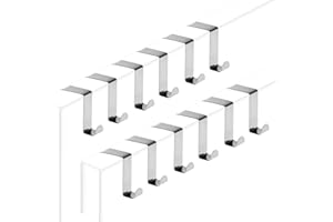 Minismus Gancio per porta da appendere – Gancio appendiabiti per porta – Gancio per porta – Gancio per porta – Gancio per porta (12 pezzi)