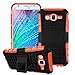 Produktbild Nnopbeclik Samsung Galaxy A3 (2015) SM-A300F Hülle, Dual Layer Rugged Armor stoßfest Handy Schutzhülle Silikon Tasche für Samsung Galaxy A3 (2015) SM-A300F - Orange + 1x Display Schutzfolie Folie