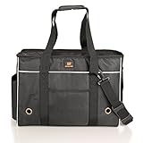 BIGWING STYLE Tragetasche Hund Katze Handtasche / Umhängetasche für Transportieren Kleintiere Haus Tasche Leinwand + Mesh atmungsaktiv und beständig Perfekt für Reisen mit dem Flugzeug oder mit dem Auto 49X20X35CM Pet Maxi Gewicht 4,5 kg