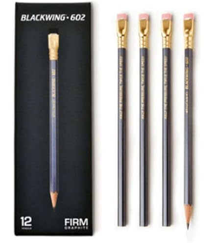 Matite Blackwing Volume 55 | Edizione Limitata Ispirata A Fibonacci | 12 Pezzi | Grafite Giapponese Bilanciata | Gomma Retrattile