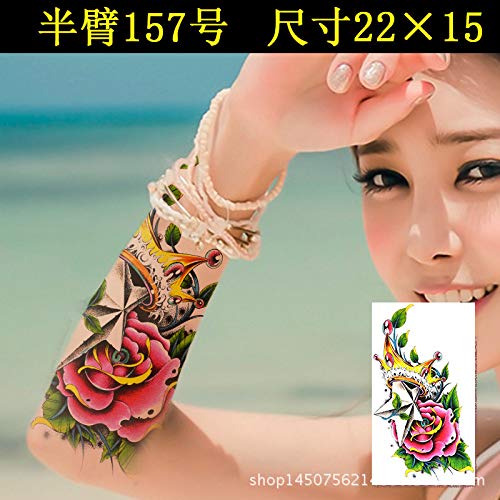 Preisvergleich Produktbild tzxdbh 5Pcs-wasserdichter Tätowierungaufklebermädchenblumenar... Kastenblumentintenart kleine frische Schmetterlingsrose 5Pcs- 157