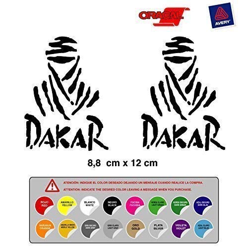 AUTOCOLLANT ADHÉSIF RALLY DAKAR VOITURE MOTORRAD DÉCOUPÉES HAUTE Qualité 16 couleurs disponibles KIT 2 unités de