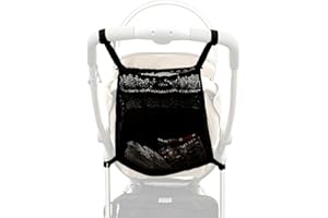 WHYCNJL 1 Stück Einkaufstaschen 35×50cm Universalnetz Einkaufsnetz Für Kinderwagen Sportwagen Und Buggy, Netztasche Rückseite des Kinderwagens Aufbewahrungstasche Passend für die meisten Griffe