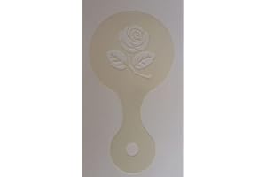 BODY ART DESIRE 2 x English Rose Coffee/Cappuccino Stencils Reusable Many Times Present Gift Fundraising Cafe Pub Restaurant England English Rugby 6 Nations Football Flower Euros