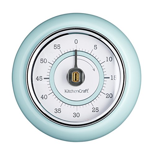 Kitchen Craft Living Nostalgia Mechanischer Timer, Vintage Blau