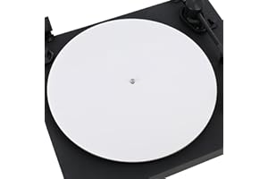Gartopvoiz White Acrylic Turntable Platter Mat for All Vinyl Player, 12" Anti Vibration Record Slipmat