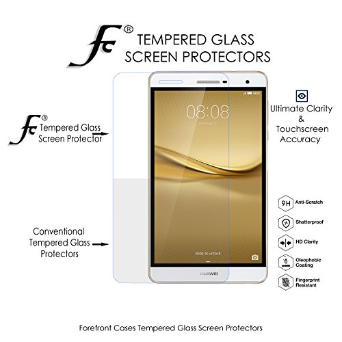 Forefront Cases® [HD KLARHEIT] Gehärtetes Glas Bildschirm Schutz Protektor Folie für Huawei MediaPad T2 7.0 Pro / M2 7.0 [ULTRA DÜNN nur 0.3mm] – 2ER PACK - 2