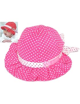Niedlich 3- 24 Monate Baby Sonne Polka-Punkt Herz Baumwolle Sommer Hut Mütze Pink
