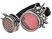 Produktbild MFAZ Morefaz Ltd Welding Cyber Goggles Schutzbrille Schweißen Sonnenbrille Steampunk Goth Round Cosplay Brille Party Fancy Dress (Grey Spikes-Grid)