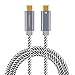 Produktbild USB Typ C Kabel (5 A), cablecreation 3,3 Füße USB Typ C Stecker auf USB-Stecker Typ C Kabel, Unterstützung 100 W/5 A Power Lieferung, für 15 Zoll New MacBook Pro und mehr, 1 Meter/Space Grau Aluminium