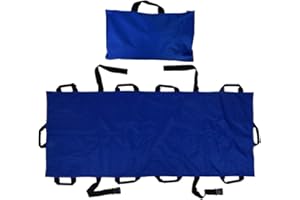 UXSIYA Emergency Rescue Stretcher, Portable Oxford Cloth Household Waterproof Lightweight Stretcher Foldable Patient Transport Soft Stretcher 10 Handles