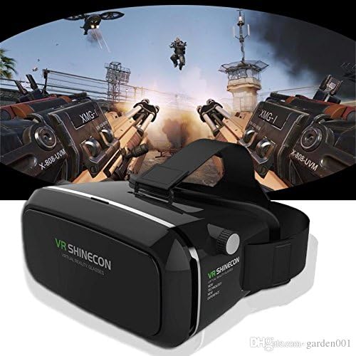New shinecon VR Google cardboard VR BOX with Headphone VR Virtual Reality 3D Glasses For 4.5 - 6.0 inch Smartphone