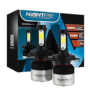 NIGHTEYE NE-0037 H4 LED Headlight Bulb Hi/Low Beam Xenon Light Conversion Kit for Cars (White, 72W, 2 Bulbs)