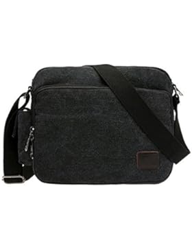 Tibes Leinwand Klassische einzelner Schulter-Beutel Schule Umhängetasche für Männer Jungen