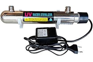 ERYUE Uv-Wasserreiniger Aus Edelstahl,220 V 12 W Edelstahl UV-Wasserreiniger Sterilisatoren Aquarium Direktes Trinkwasser Brauchwasserdesinfektion Filterreiniger