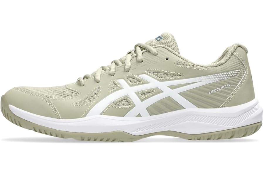 ASICS Men's Upcourt 6 Volleyball Shoes, Oyster Grey/Midnight Blue