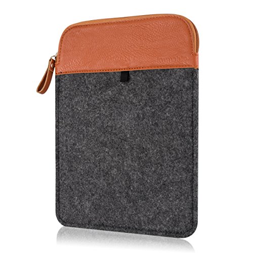 kwmobile Tablettasche Filz Sleeve für 9,7 – 10,1″ Tablet – Tablet Schutzhülle Tasche Case Hülle in Grau Braun Innenmaße: ca. 27 x 19,5 cm - 4