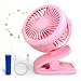 Produktbild Tempo USB Clip Ventilator mit Batteriebetrieben mini Tischventilator | 3 Geschwindigkeitsstufen, Beliebige Rotation | Optimal für den Schreibtisch,Kinderwagen,Camping,Rollstuhl,Schlafzimmer,Reise-pink