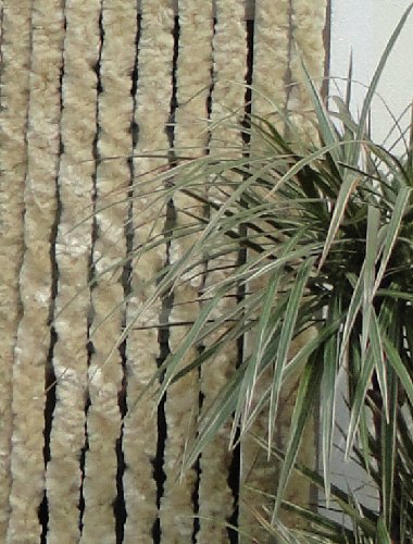 Türvorhang Flauschvorhang Insektenschutz Chenille 115×230 beige - 2