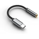 KZ AM01 USB C - 3,5 mm Ses Adapt&ouml;r&uuml;, 32 bit/384 kHz Y&uuml;ksek &Ccedil;&ouml;z&uuml;n&uuml;rl&uuml;kl&uuml; DAC + IC Amplifikat&ouml;r &Ccedil;ift &Ccedil;ip, iPhone 15 Pro Samsung