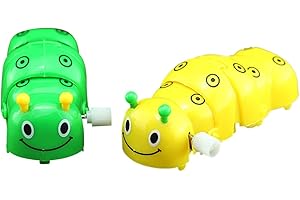 SURAKEY Wind-up Toy Caterpillar, 1 Piece Cute Insect Wind-Up Caterpillar Children's Toy Movable Cartoon Wind-up Toy Gift for Toddlers Children Easter Birthday Party Gifts (Random Colour)