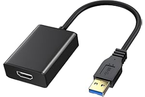 GALAMAX USB to HDMI Adapter, Portable USB 3.0/2.0 to HDMI Cable 1080P Full HD Multi-Display Video Converter Compatible for PC Laptop Windows 7 8 10,Desktop, Laptop, PC, Monitor, Projector, HDTV