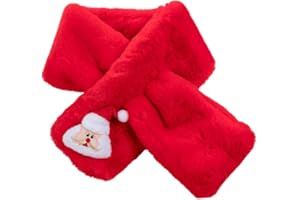 Amosfun Weihnachtsschal Weihnachtsmannschal Winterschal Halstuch für Kinder Kinder