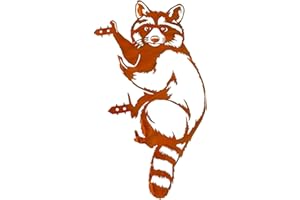 ‎GZLVSOW GZLVSOW Corten-Stahl Gartendekoration Rostige Gartenschale, rostige Gartentierdekoration, Rost-Dekoration für den Garten (Waschbär)