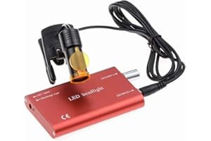 Mike-Dental Fari chirurgici 5W clip regolabile tipo LED testa luce adatta per tutte le lenti mediche 007 (nero)