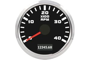 ELING Contagiri da 52 mm 0-4000 giri/min con retroilluminazione a 7 colori 12 V e 24 V per trattori