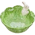 WAIT FLY Cute Cartoon Cabbage with Rabbit Shaped Ceramic Bowls Rice Bowls/Salad Bowls/Soup Bowls/Saucer