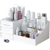 Kitchen Life 3 Katlı 2 &Ccedil;ekmeceli Ofis, Takı Makyaj D&uuml;zenleyici Organizer/Kozmetik Mas&uuml;st&uuml; D&uuml;zenleme Kutusu,Beyaz
