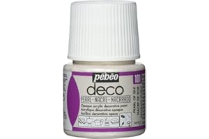 PEBEO Pébéo - Pintura acrílica multisoporte - Color Opaco - Acabado nacarado - Color Carcasa de Seda - 45ml