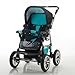 Brand New Combi Pram 2 in 1, Pram + Pushchair, Mattress, FREE ACCESSORIES in Colour Black-Turquiose