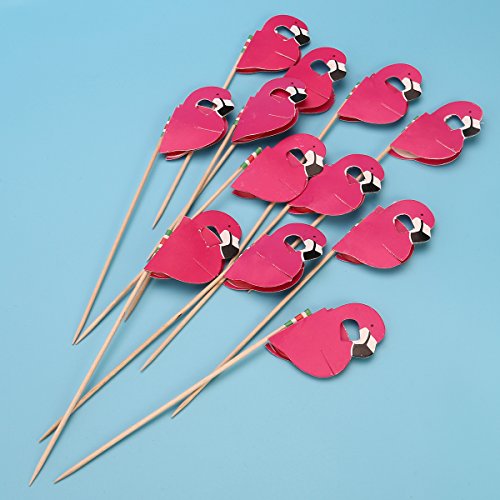 OUNONA 20 Stück Flamingo Cupcake Topper Deko Picker - 7