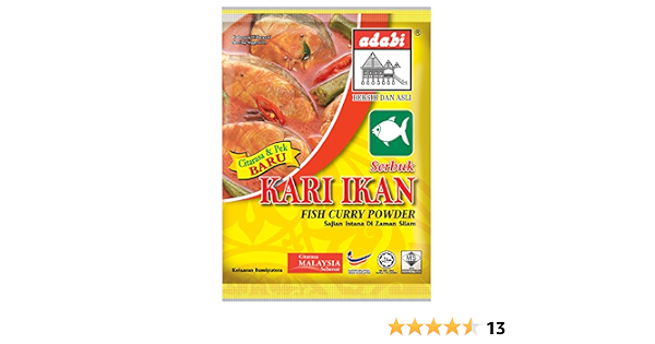 ADABI Kari Ikan Fish Curry Powder, 250g : Amazon.co.uk: Grocery