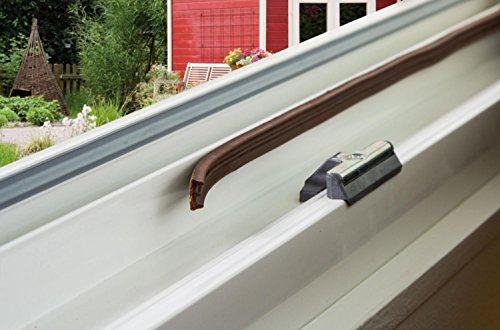 Fensterdichtung Türdichtung Abdichtung Dichtungsband E- Profil weiß braun 10m selbstklebend - 2