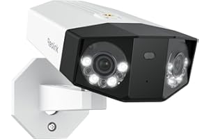 Reolink 16MP Caméra Surveillance PoE, Double Objectif Vue Panor à 180°, Suivi Mouvement, Vision Nocturne Couleur, Détection Personne/Véhicule/Animal, Audio Bidirectionnel, Etanche IP67, Duo 3 PoE