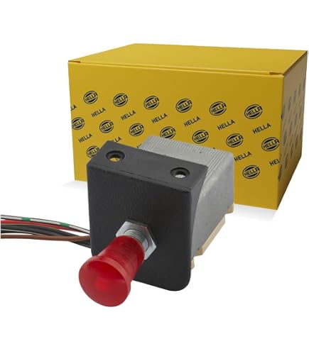 Interrupteur De Feux De Détresse HELLA 6HF001 579-011 - Compatible MAN, Mercedes, Etc.