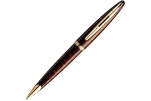 Waterman Carène Kugelschreiber | Marine Amber mit Clip aus 23-karätigem Gold | mittlere Schreibspitze | blaue Tinte | Geschenkbox