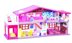 Toyzone - 8904103144130 My Deluxe Doll House/Play Set for Girls (50 Pcs) -Multicolour