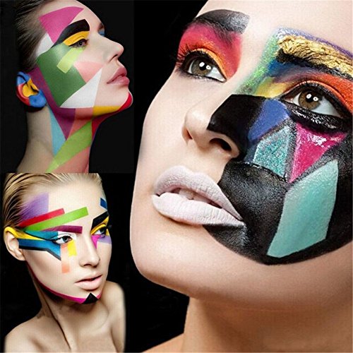 Körpermalfarbe Körperfarbe Set 12x Körperfarben Körpermalfarben Halloween Karneval Make Up Schminke Palette Gesichtsfarbe Bodypaint Bodypainting Schminke für Body und Facepainting, Face Painting Oil Multi-Farben-Verfassungs-Halloween-Kostüm-Kinderfasching Körper (Farbe) - 2