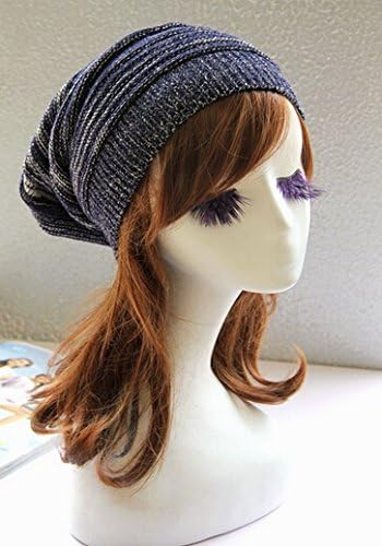 Cdyeer Two - color Melaleuca fold warm hat cap pile heap cap street dance knitted wool cap (style5)