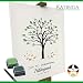 Produktbild KATINGA Personalisierte Leinwand zum Geburtstag - Motiv Baum - als Gästebuch für Fingerabdrücke (40x50cm, inkl. Stift + Stempelkissen) (personalisiert)