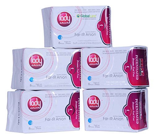 Lady Anion Sanitary Napkins Night Use Pack of 5 RS.555 (50.00% Off) - Amazon